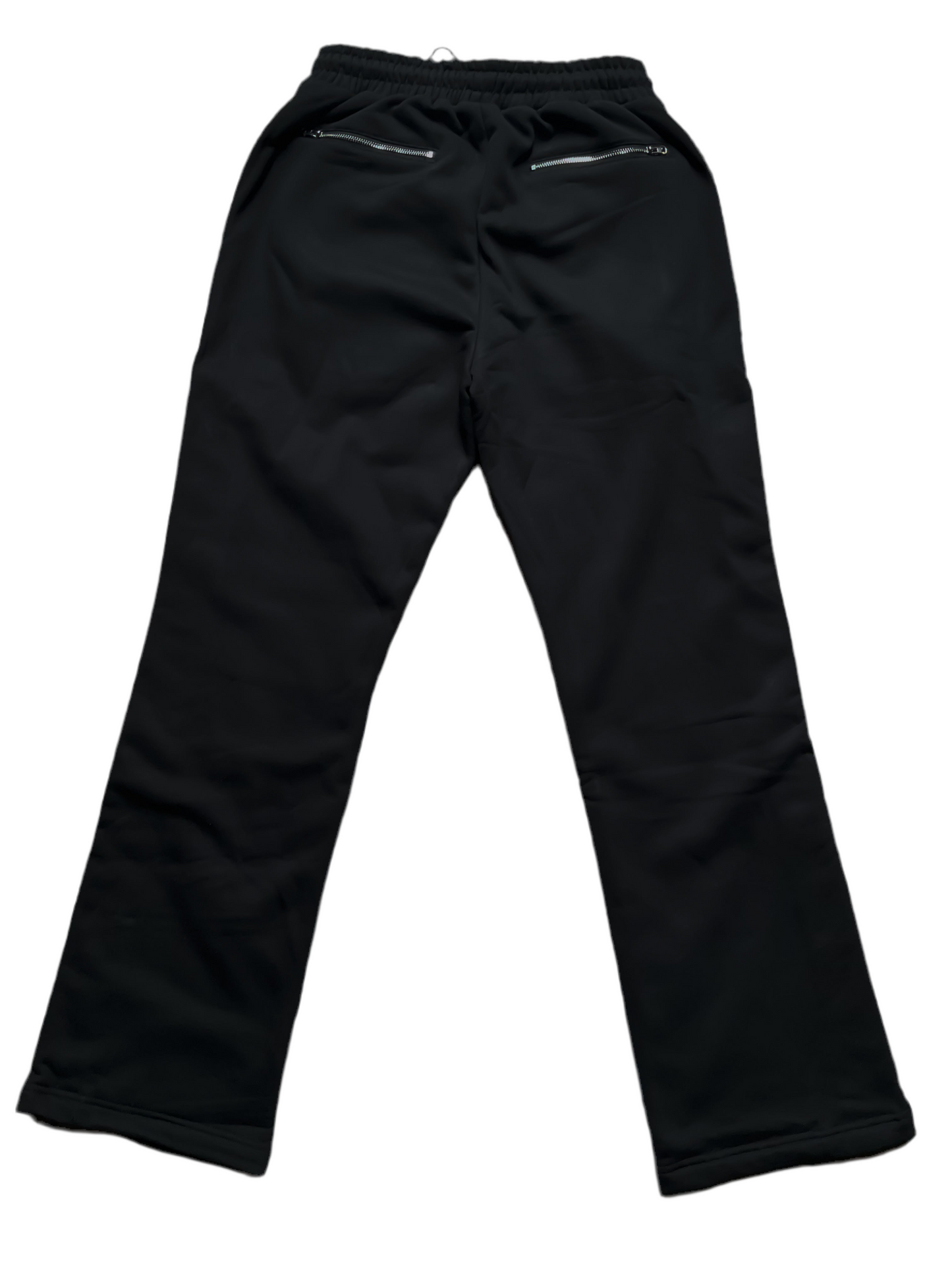 MOIFOREVA BLACK STAR-STUDDED TRACK PANTS