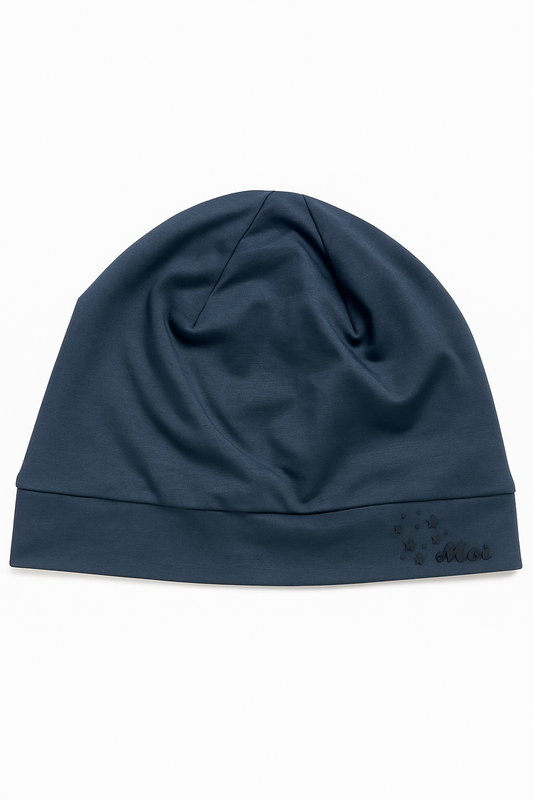 MOI NAVY BLUE CLOTH BEANIE