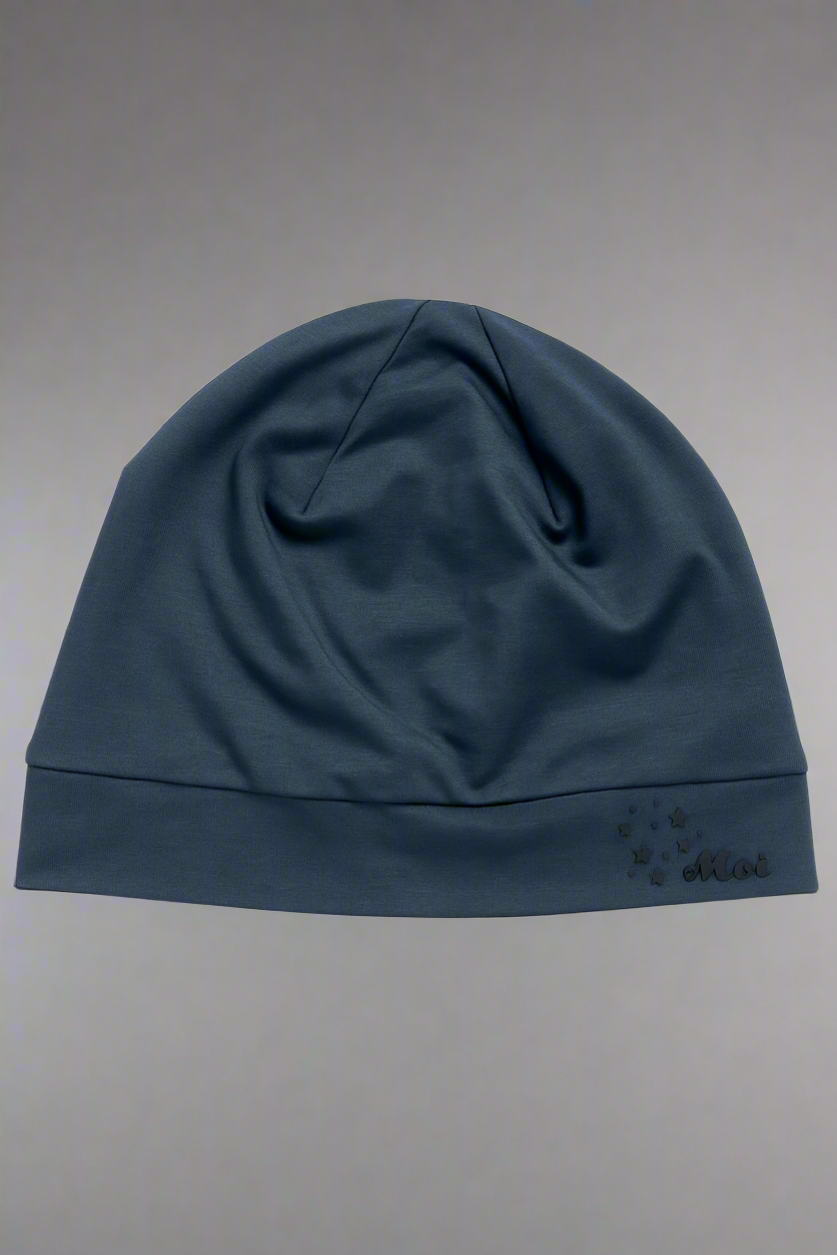 MOI NAVY BLUE CLOTH BEANIE