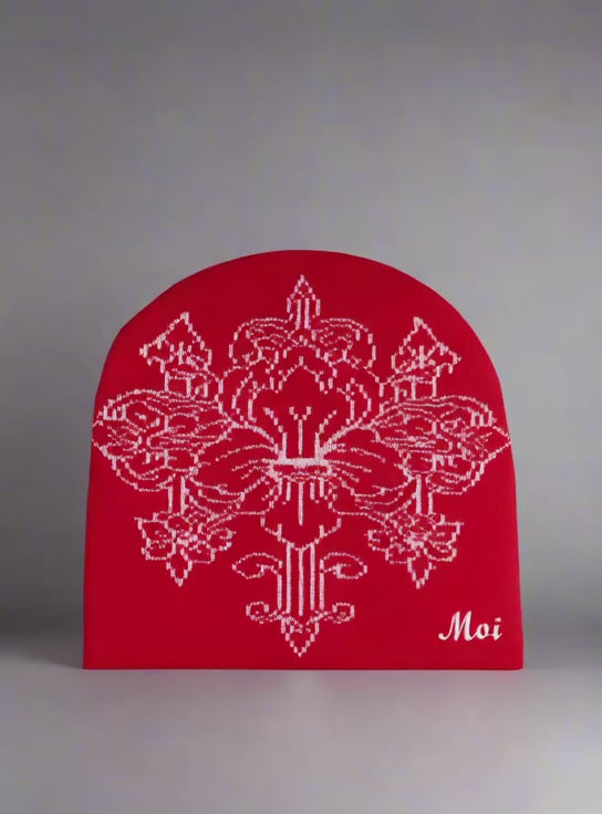 MOI ROYAL SCARLET BEANIE